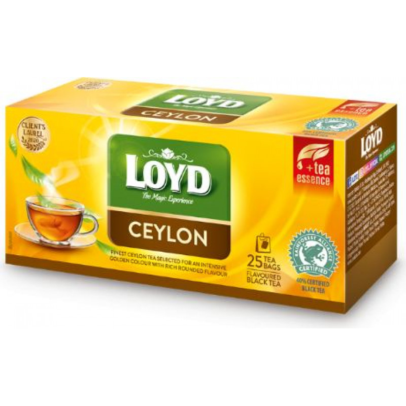 Aromatizēta melnā tēja LOYD Ceylon, 25x2g ( Iepak. x 2 )