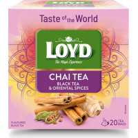 Aromatizēta melnā tēja LOYD Chai ar kanēli, ingveru un kardamonu, 20 x 1,8g ( Gab. x 2 )