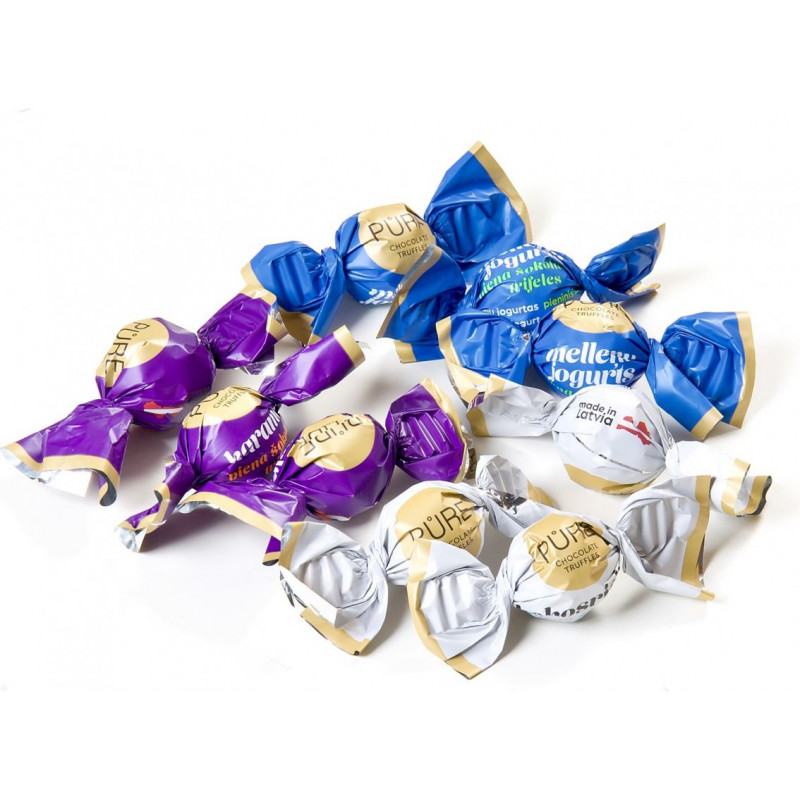 Piena šokolādes trifeles ar pildījumiem 