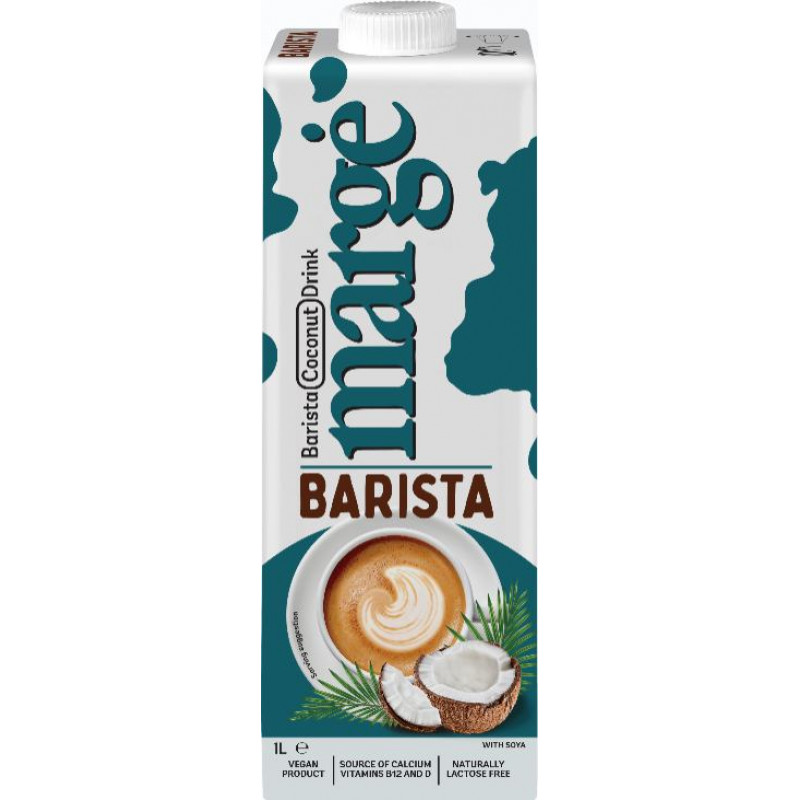 Barista kokosriekstu dzēriens MARGE, 1 l ( Gab. x 6 )