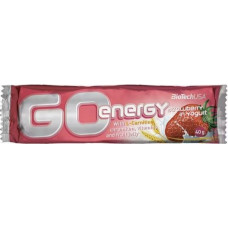 Biotechusa Enerģijas batoniņš BioTechUSA Go, zemeņu jogurts, 40g ( Gab. x 3 )