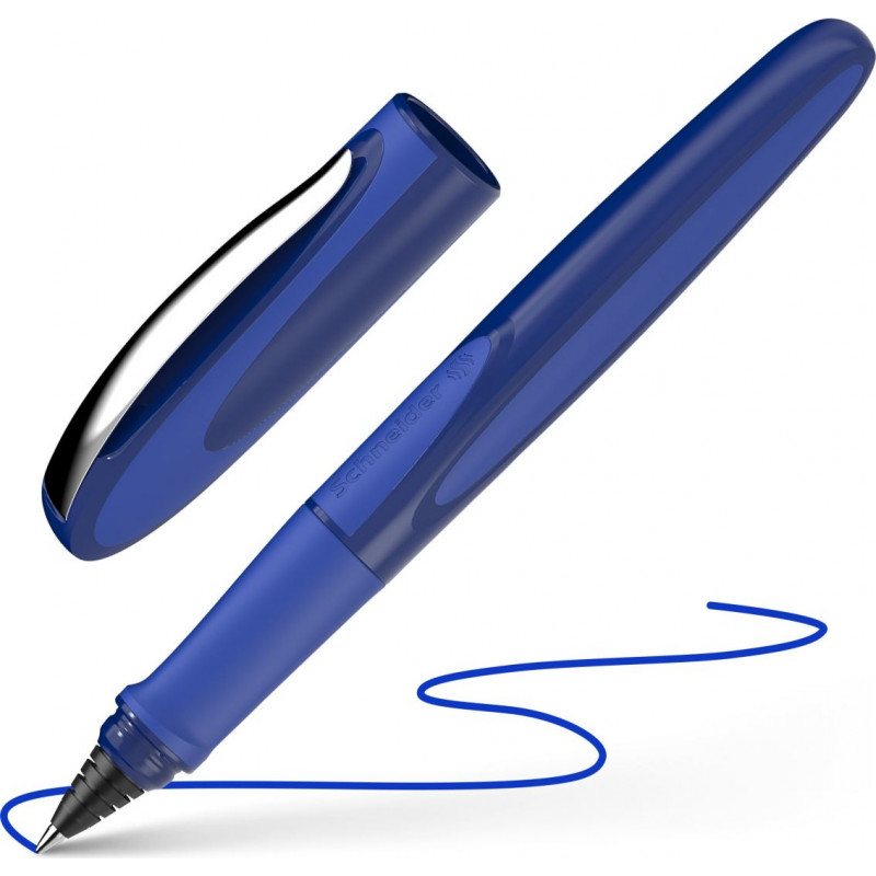 Kapsulas pildspalva SCHNEIDER RAY, zila korpuss (space blue), piemērota gan labročiem, gan kreisročiem