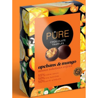 Šokolādes trifeles ar apelsīnu mango krēma pildījumu  148g, PURE