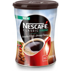 Šķīstošā kafija NESCAFE CLASSIC Strong, metāla bundžā, 250g