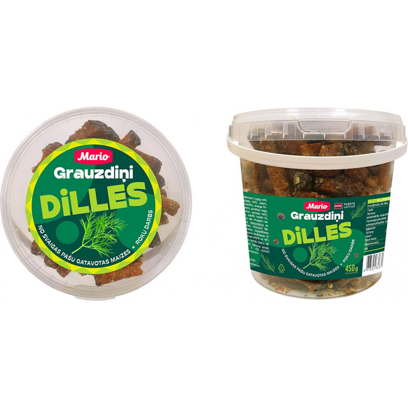 Grauzdiņi MARIO, ar diļlu garšu, 450g ( Gab. x 5 )