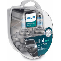 Philips Autospuldzes PHILIPS H4 55W X-treme Vision Pro150, 2gab.