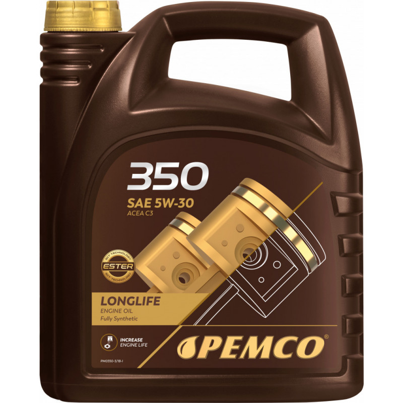 PEMCO eļļa PM 350 5W-30 API SN ACEA C3 4L