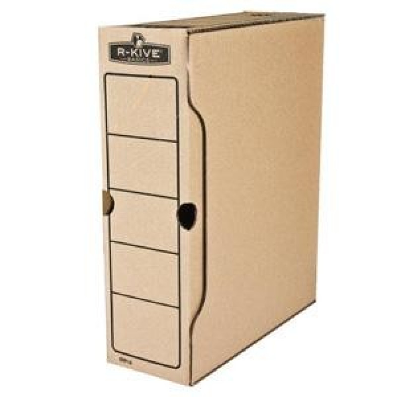 Arhīva kārba A4/100mm Fellowes,  no brūna gofrēta kartona