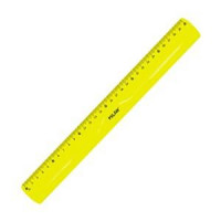 Lineāls 30cm,  elastīgs,  dzeltena krāsa,  Milan