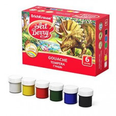 Guaša krāsas 6 krāsas x 20ml. ArtBerry ErichKrause