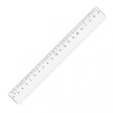Lineāls 20cm,  caurspīdīgs 1120