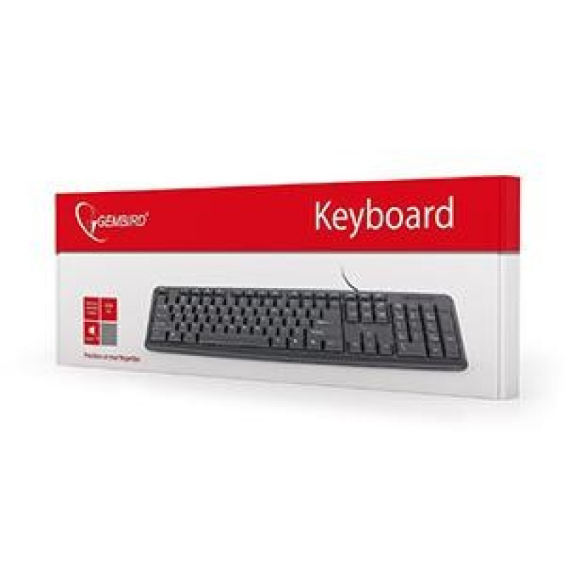 Tastatūra KB-U-103-RU USB melna Gembird