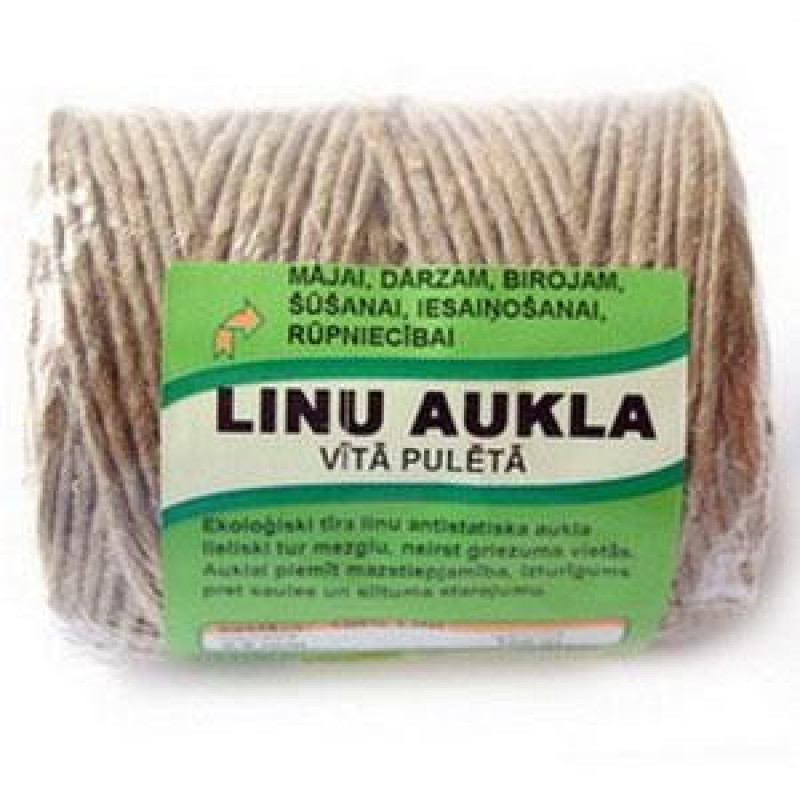 Vītā aukla 2.5mmx100gr,  linu,  pulētā