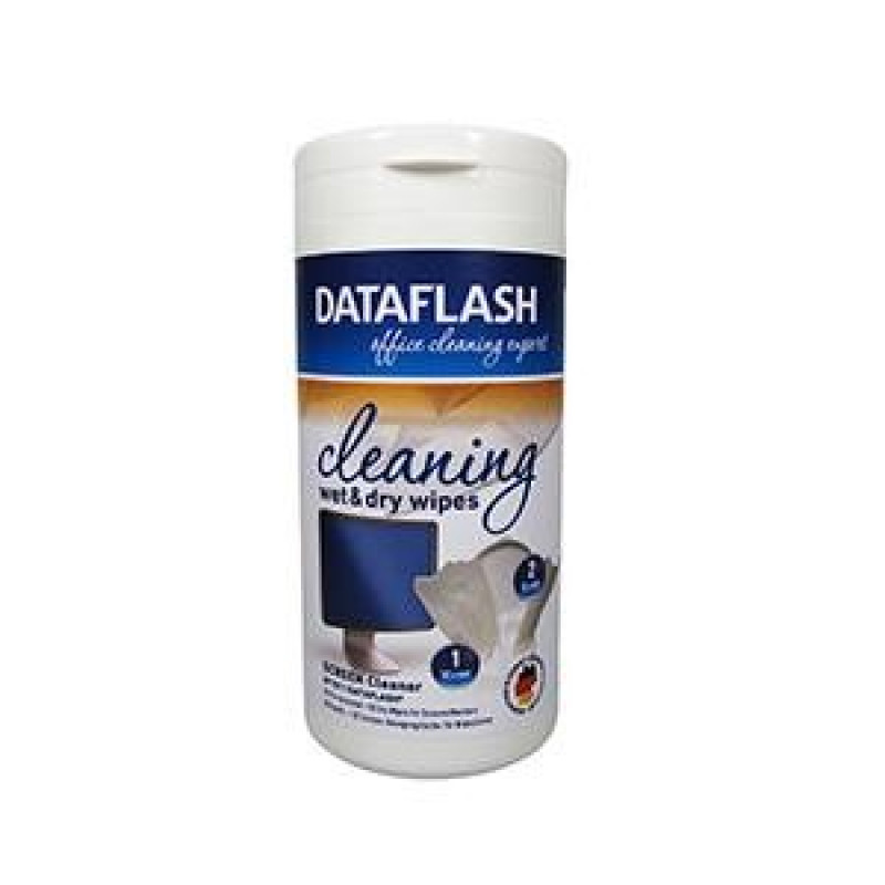 DF Tīrīšanas salvetes 50+50 TFT/LCD monitoriem Data Flash