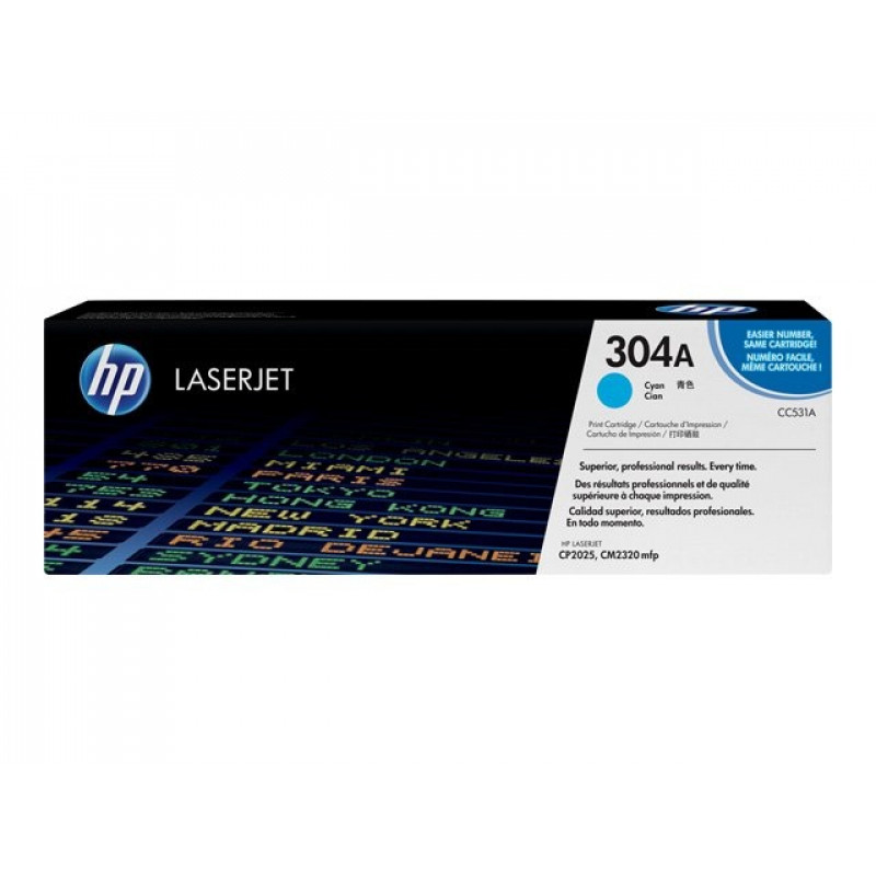 Hewlett-Packard HP Cartridge No.304A Cyan (CC531A)