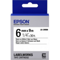 Epson Label Cartridge LK-2WBN Standard glue Black on White 6mm (9m)