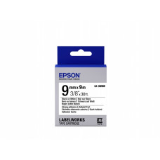 Epson Label Cartridge LK-3WBW Strong Adhesive Black on White 9mm (9m)
