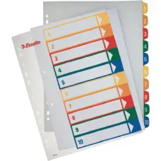 Sadalītājs dokumentiem Esselte Project A4 formāts maxi, 1-10, plastikāta